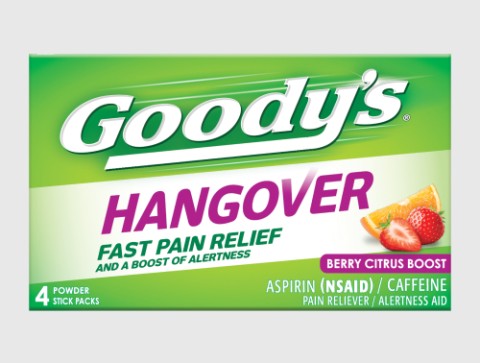 Goody’s Hangover Fast Pain Relief and a Boost of Alertness