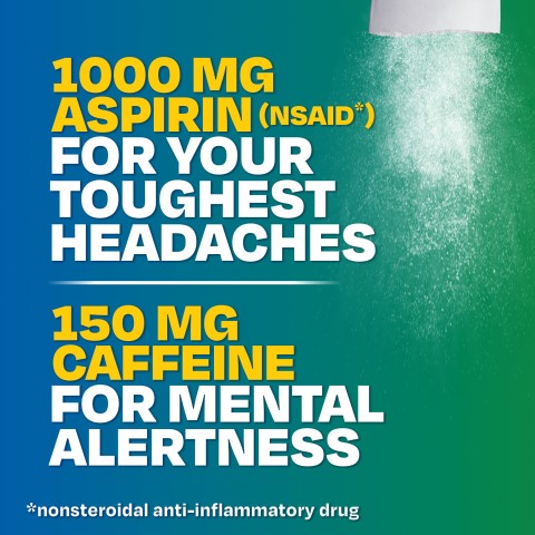 1000mg aspirin and 150mg caffeine