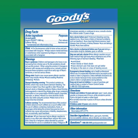 Goody’s® PLUS Headache Pain + Mental Alertness BOP