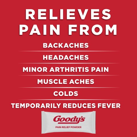 Goody's relieves pain.